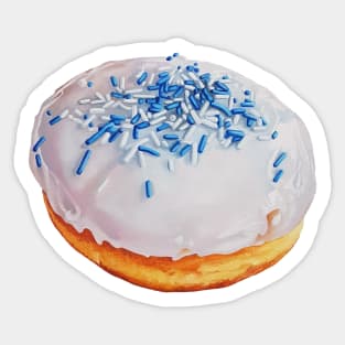 Donut with Sprinkles (Not Strawberry Vanilla) painting - no background Sticker